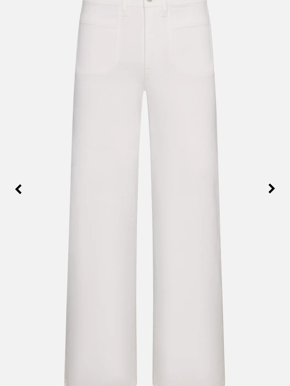 Frame Denim Le Slim Palazzo Modernist Pocket Wide Leg Jeans in White